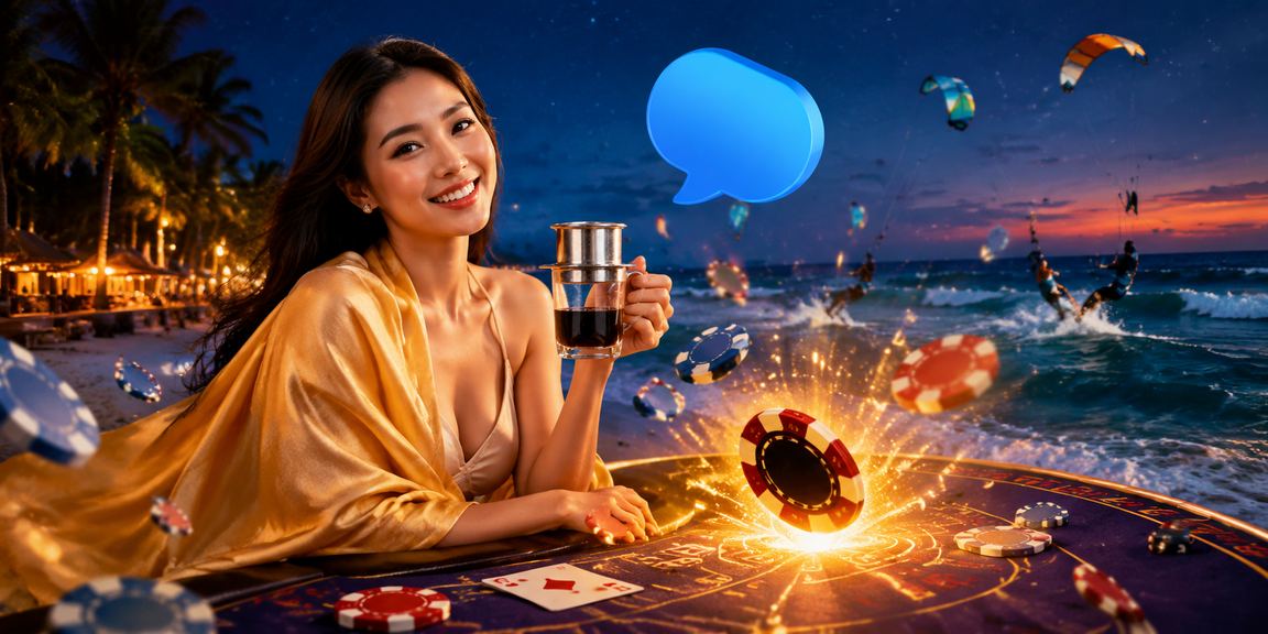 Bàn chơi Baccarat tại Mũi Né với không khí cà phê Việt Nam